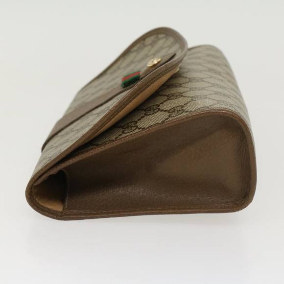 GUCCI GG Canvas Web Sherry Line Clutch Bag Beige Red Green 89 01 030 Auth 43905 - Picture 4 of 16